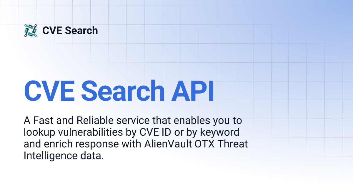 CVE Search API | CVE Search